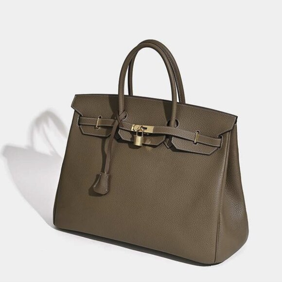 Taupe genuine leather wirkin - Picture 7 of 8